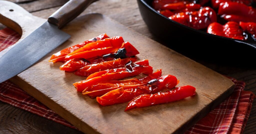 How to roast red peppers