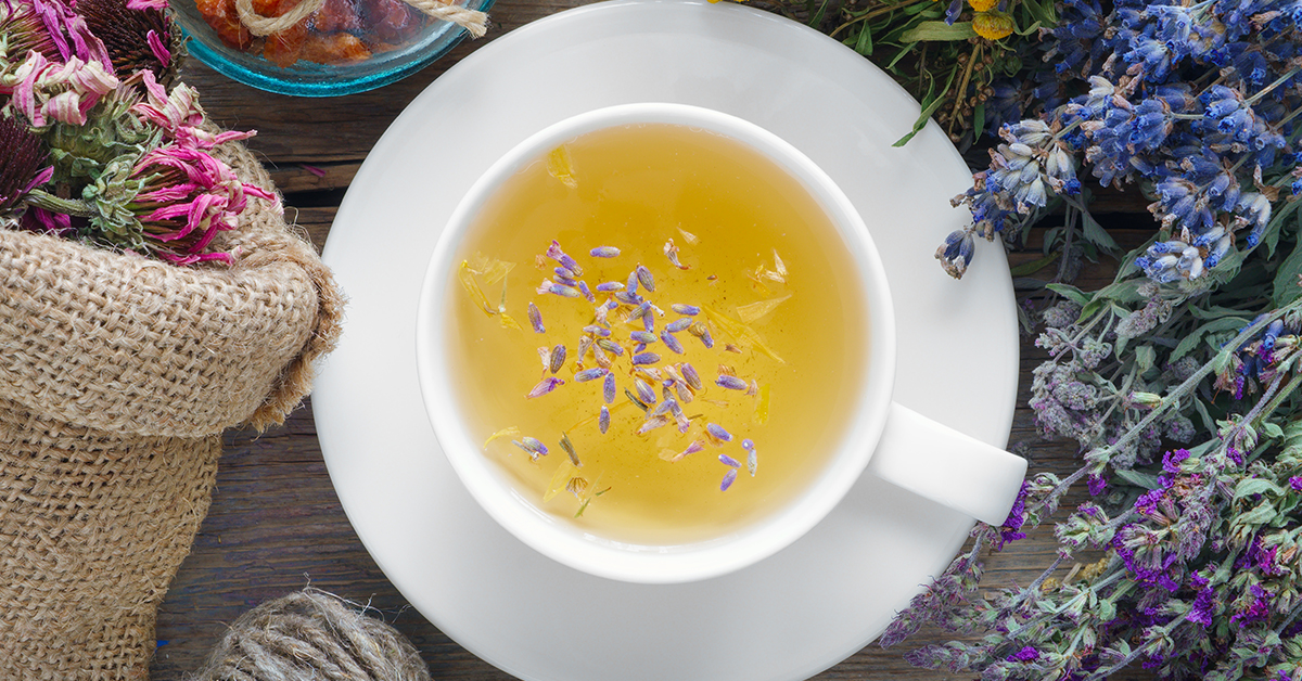Chamomile and lavender tea