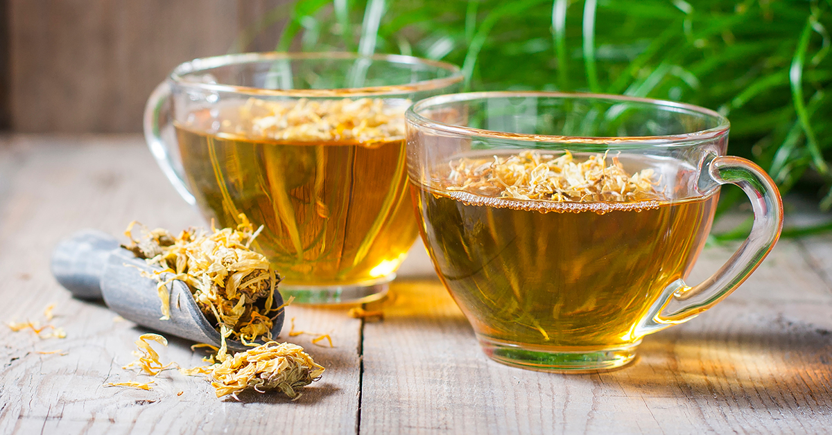 Dried calendula tea for inflammation