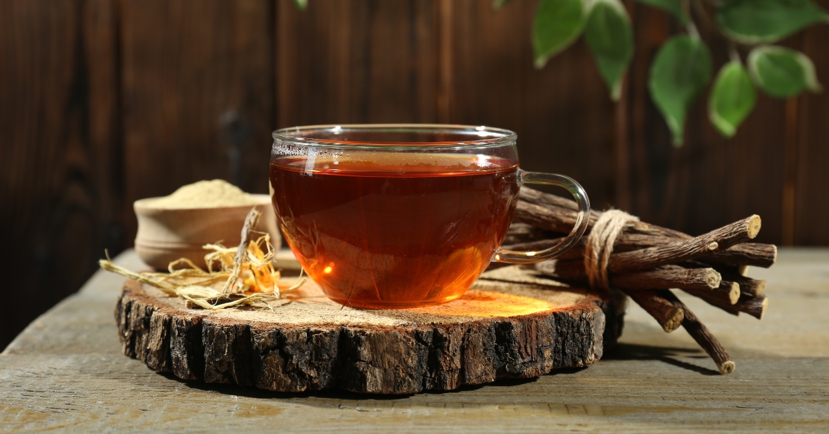 Licorice and ginger tea