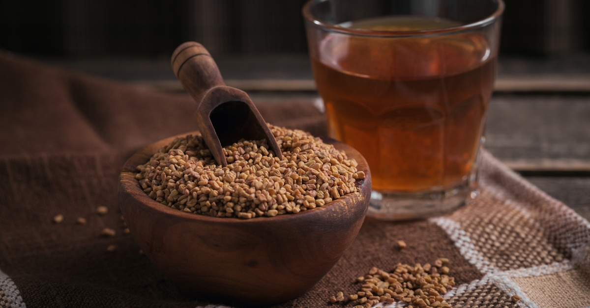 Tea with turmeric and fenugreek