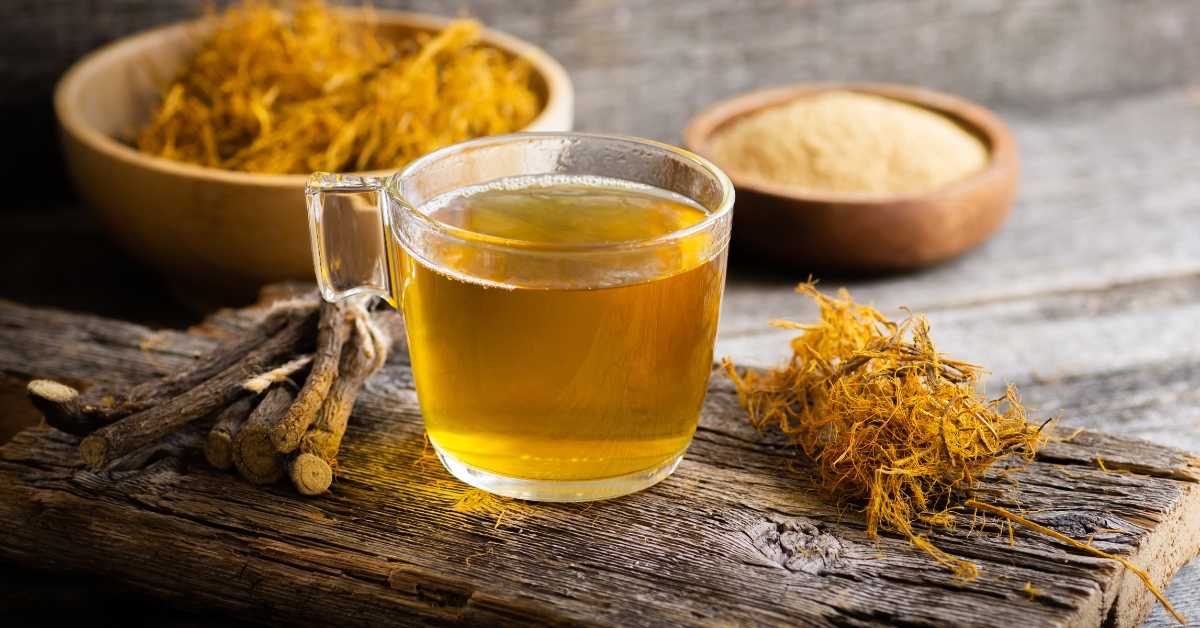 Herbal tea with licorice root