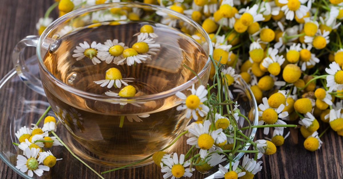 Herbal tea for soothing stomach ulcers