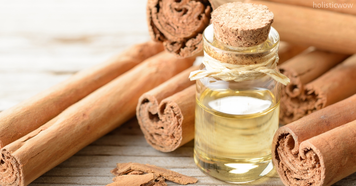 Using cinnamon infused hair oil